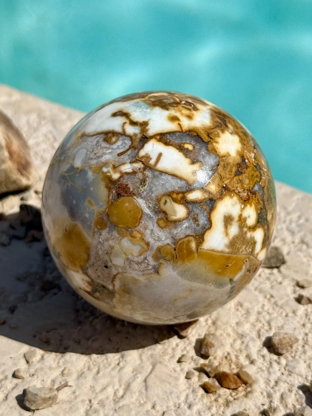 AAA Indonesian King Cobra Jasper Chalcedony Crystal Sphere